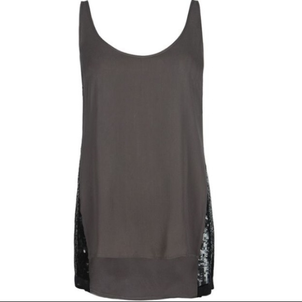 All Saints Madison Vest Sequin Tank Top